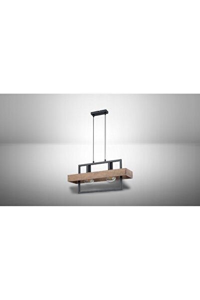 Sigma Lustră suspendată dublă industrială decorativă Boho, negru-maro