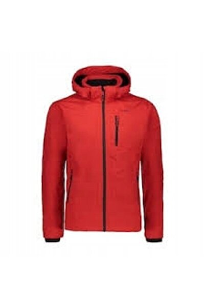 CMP Jachetă softshell Vivo cu glugă și fermoar - ferrari/nero 48 (M)