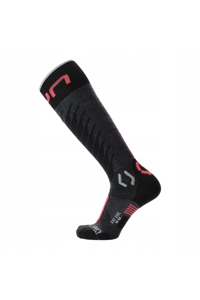 NO BRAND Șosete UYN Ski One Merino pentru femei - antracit/roz 41-42