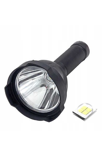 NO BRAND LANTERNĂ CU LUMINĂ PUTERNICĂ W572 CU BATERIE EXTERNĂ USB CREE P50
