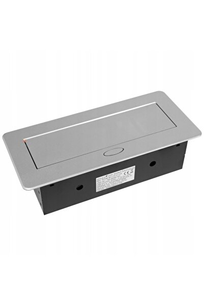 NO BRAND Priză retractabilă în blat ATOM 26 LITE USB ALUMINIU