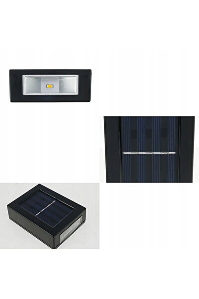 NO BRAND Lampă solară LED de perete pentru grădină, cu 8 LED-uri cu lumină caldă
