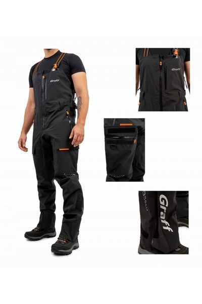 NO BRAND Pantaloni GRAFF cu bretele Pantaloni de ploaie mărimea pantalonilor ...