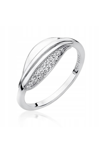 NO BRAND Inel de argint LEAF WAVE r.15 925