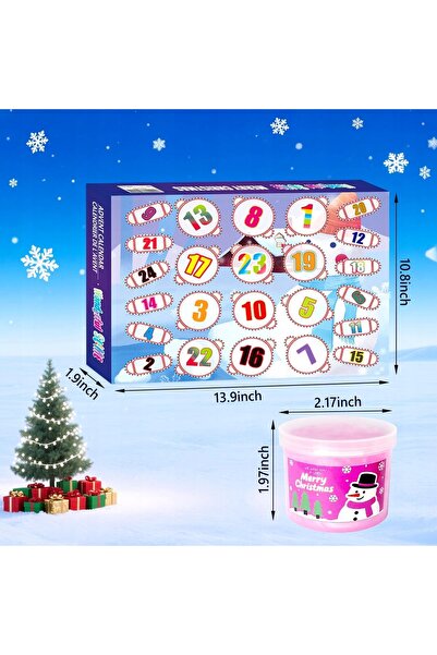 NO BRAND 2025 Calendar de Advent Fidget cu Slime Cristalin, 24 de zile de dis...