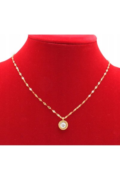 NO BRAND COMPLETE GOLD 2 zirconiu CZ ZEGAR chirurgical 316 L