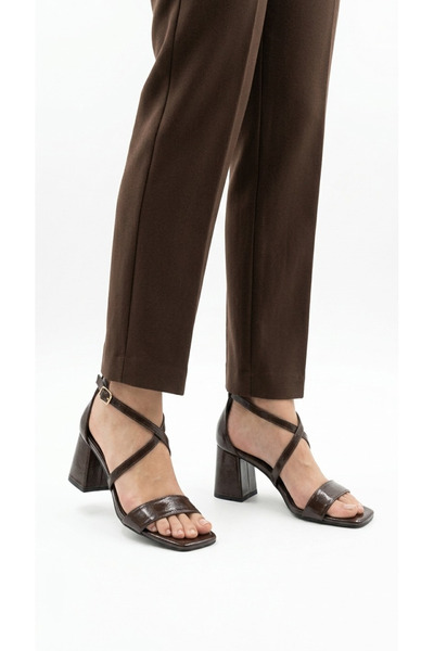 Ustalar Ayakkabı Çanta Brown Women's Heeled Shoes 097.928.Y.26165