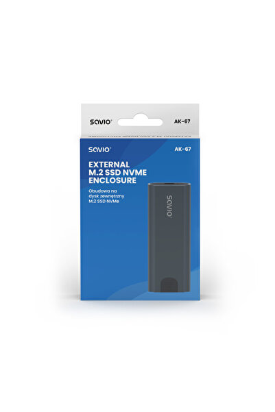 Savio Carcasă externă M.2 SSD NVMe USB-C 3.1 AK-67