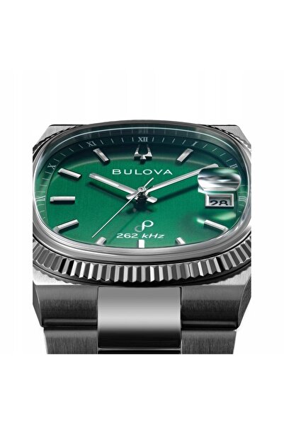 NO BRAND Ceas bărbătesc BULOVA 96B439 PRECISIONIST dreptunghiular, verde, LUM...