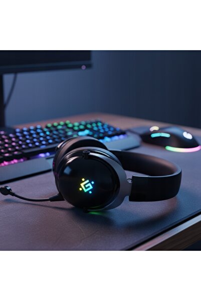 Defender Căști de gaming wireless cu microfon, circumaurale, Bluetooth, negre...