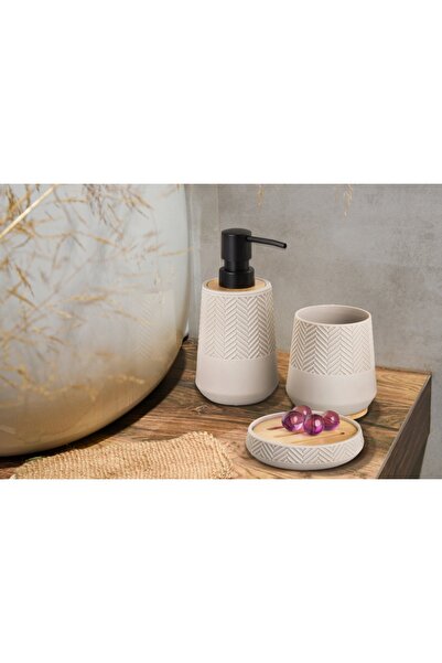NO BRAND Set de accesorii pentru baie Hermosa, 4 piese, bej, AWDInterior