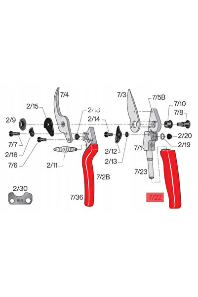 Felco Portsculă rotativă interschimbabilă 7/22C