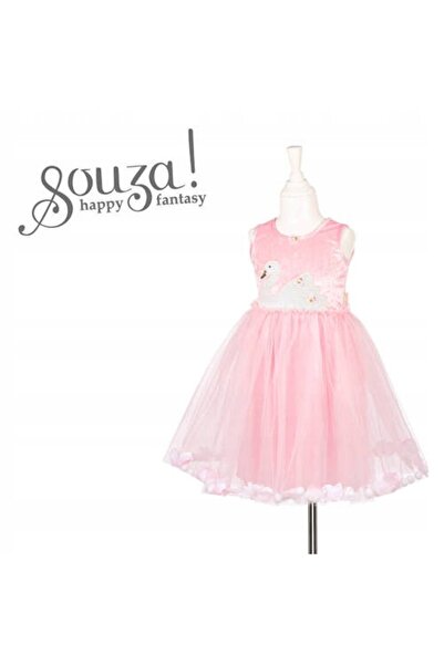 NO BRAND Souza! Rochie formală din tul Swan pentru fetițe de 3-4 ani 100966