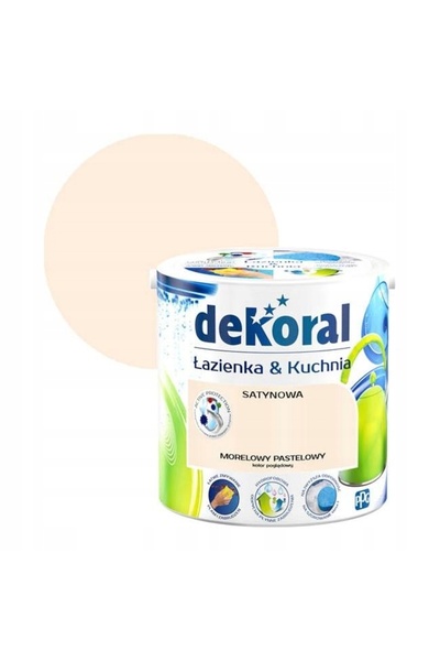 DEKORAL Vopsea latex pentru pereți 2,5 L caisă pastel semi-mat