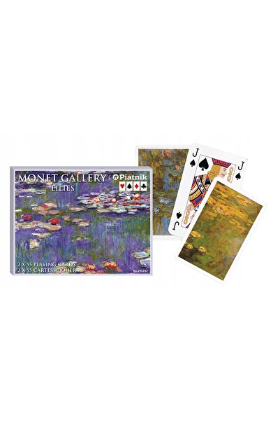 NO BRAND Carte de joc PIATNIK MONET LILIE într-o cutie din lemn