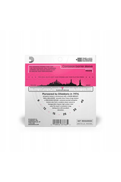 NO BRAND Corzi de chitară acustică EJ23 9-45 Bronz fosforat D'Addario