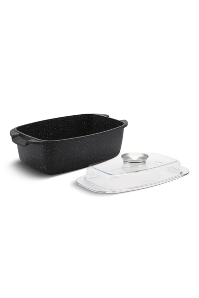 NO BRAND Tavă de copt cu CAPAC 5,5 L, din ALUMINIU, pentru GAZ și INDUCȚIE