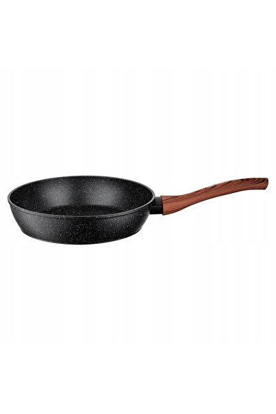 NO BRAND Tigaie din aluminiu Florina Master Black 24cm cu strat de marmură negru