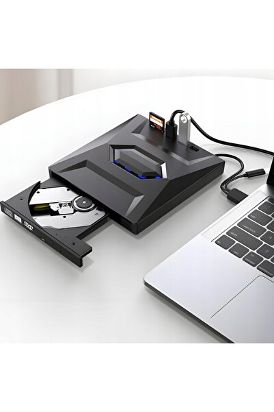 NO BRAND Unitate externă CD DVD RW Writer 5 în 1 USB 3.0 cu cititor de cardur...