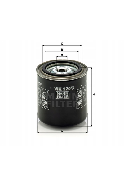 NO BRAND Filtru de combustibil MANN WK920/3