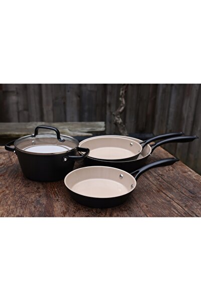 NO BRAND Tigaie Gessler Florina Carina Neagră 20cm din Aluminiu Bej, pentru I...