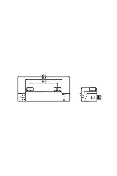 Mexen CUBE TERMOSTATIC BATERIE CROMAT PULVERIZAT
