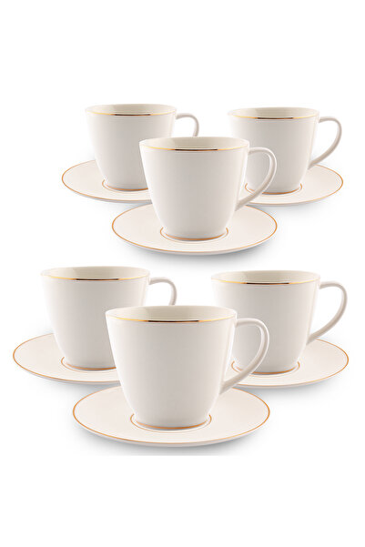 NO BRAND Căni cu farfurioare 250 ml pentru cafea 6 bucăți MariaPaula Nova Ecr...
