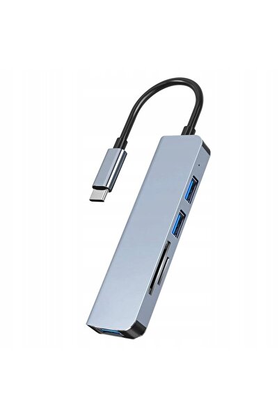 NO BRAND Hub USB-C 5-în-1 Adaptor HDMI 4K USB 3.0 5Gb/s 87W pentru Windows Ma...
