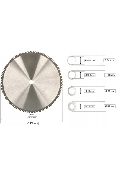 NO BRAND Lamă de ferăstrău circular de 450 mm pentru lemn, lamă Widia ⌀ 30 MM...