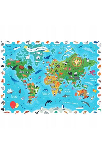NO BRAND LUDATTICA: joc puzzle detectivesc - HARTA MONDIALĂ cu ANIMALE