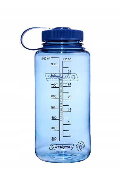 NO BRAND Sticlă de apă Nalgene cu gura largă, Baby Blue Sustain, 1L, albastră