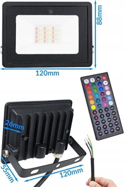 NO BRAND ILUMINATURĂ DE PROIECȚIE PUTERNICĂ DE EXTERIOR, RGB COLORATĂ, CU LAM...