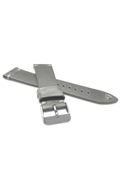 NO BRAND LAVVU Retro LSNUA24 - 24mm - Gri - Curea de ceas din piele