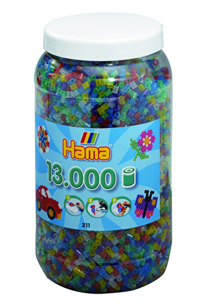 Hama MIDI 21154 Mărgele termoadhesive cu sclipici în tub 13 bucăți