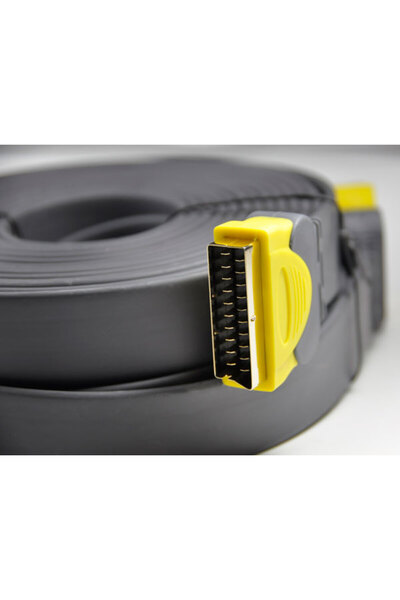 NO BRAND Cablu SCART EURO 21 pini, plat, 10m