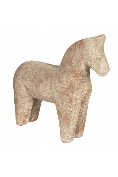 NO BRAND Figurină decorativă cal ceramică maro