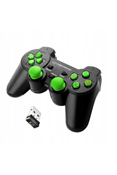 ESPERANZA Gamepad wireless PS3 USB verde, controler Bluetooth pentru jocuri