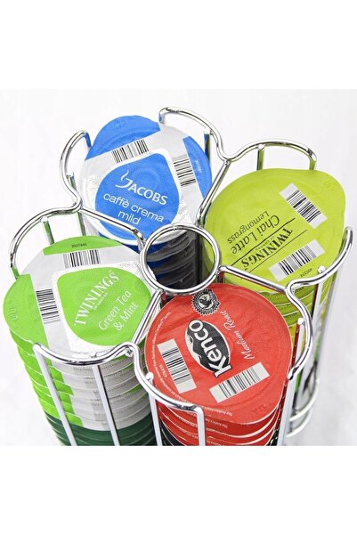 NO BRAND Suport pentru capsule de cafea Tassimo cu alimentator și suport rota...