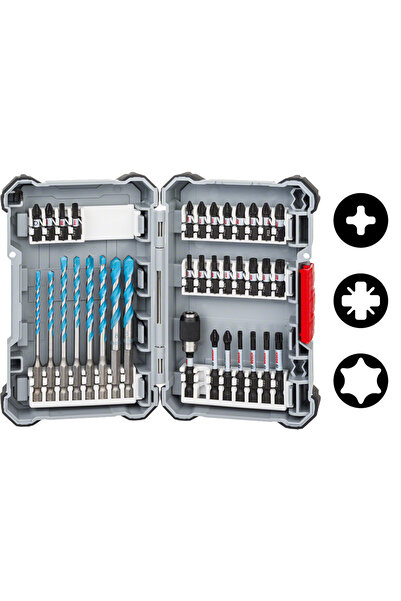 Bosch Set multiplu 35 piese Adaptor pentru burghie