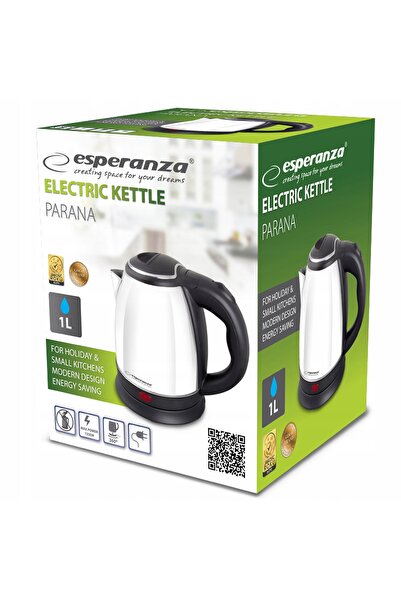 ESPERANZA Fierbător electric fără fir din oțel INOX 1L
