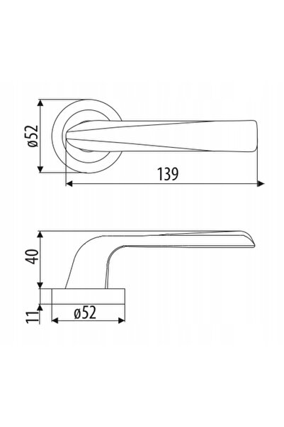 NO BRAND GAMET ERBA Linia Basic mâner nichel periat 07 rotund