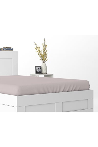 NO BRAND Cearșaf de pat cu elastic din microfibră satinată moale, roz, 200x220cm