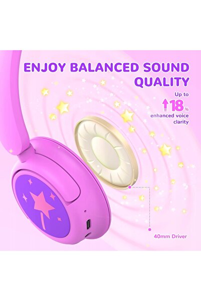 NO BRAND Căști wireless over-ear cu protecție auditivă iClever pentru copii, ...