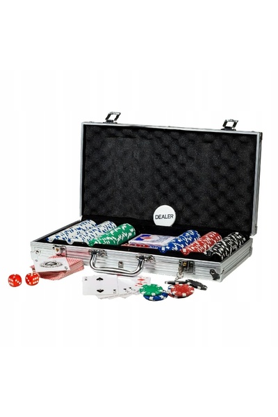 NO BRAND Set profesional de joc de poker în cutie de aluminiu - 34768