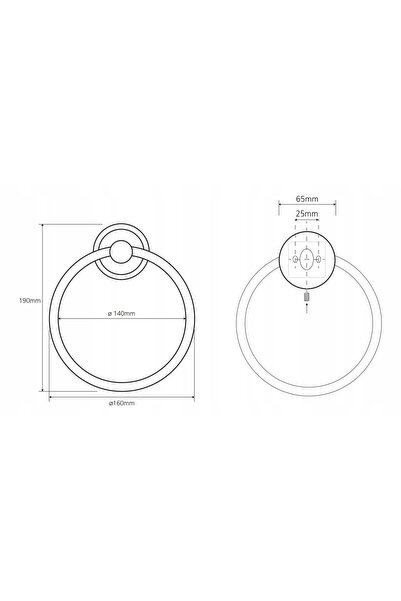 NO BRAND Bemeta RETRO auriu/crom Suport prosop circular 144204068