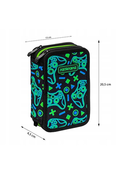 Astrabag Penar școlar pentru băieți, cu trei compartimente și rechizite, Game On