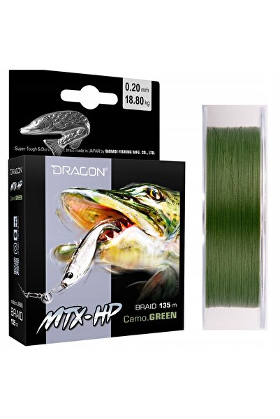 Dragon MTX-HP Camo Green Momoi Braid 0.12mm 10.45kg 135m Verde Rezistent