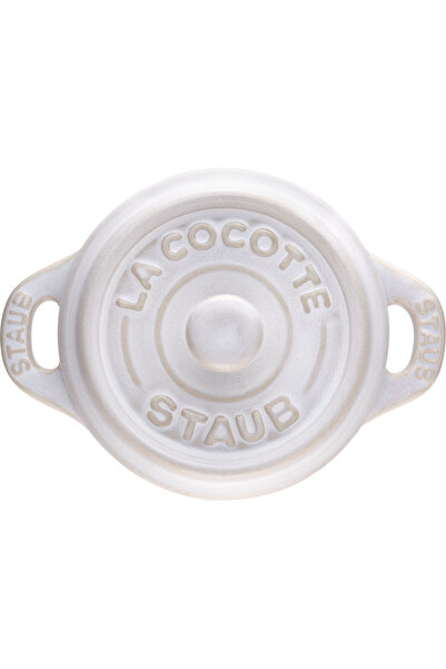 STAUB Mini cocotte rotundă de 200 ml, fildeș, pentru cadouri