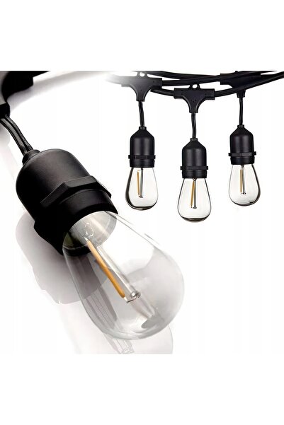 NO BRAND Ghirlandă Luminoasă de Grădină 20m 20x Bec LED 2W IP65 Impermeabilă