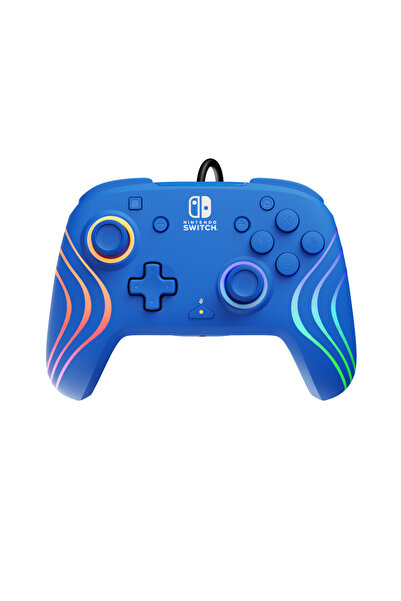 Pdp Controler cu fir Afterglow Wave îmbunătățit pentru Nintendo Switch/OLED, ...
